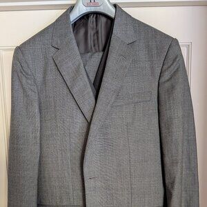 NWOT Lutwyche Savile Row 3-Piece Light Gray Wool Full Canvas Suit England 40R